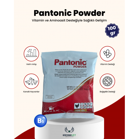 Royal Pantonic Powder Vitamin ve Aminoasit 100 G