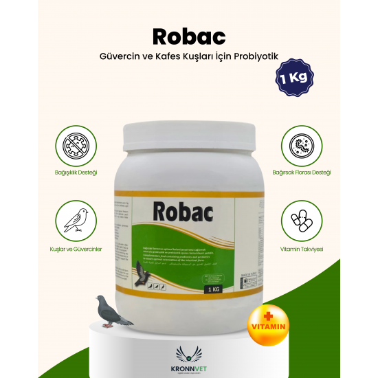 Royal İlaç Robac 1 KG Güvercin ve Kafes Kuşları Için Probiyotik ve Prebiyotik