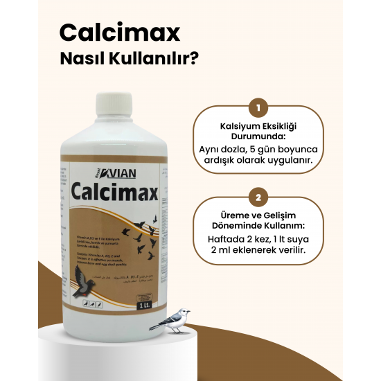 Calcimax 1 lt. kanatlılarda kalsiyum desteği
