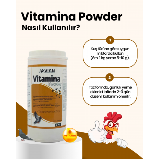 Royal İlaç Vitamina Powder 4 KG Vitamin ve Mineral Desteği Royal İlaç Vitamina Powder 4 KG Vitamin ve Mineral Desteği