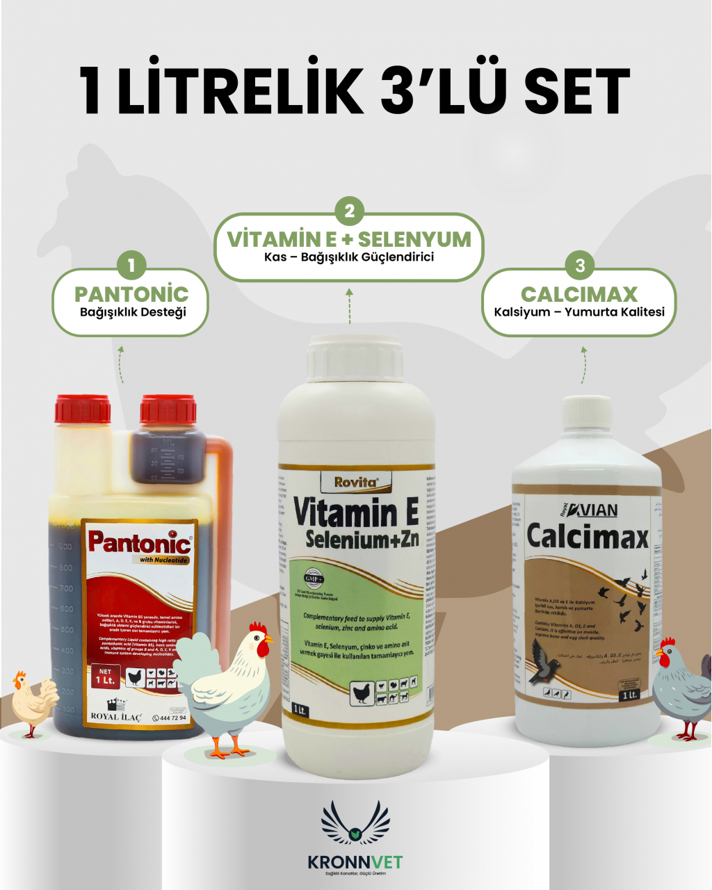 Üçlü Set Pantonic+Vitamin+Calcimax