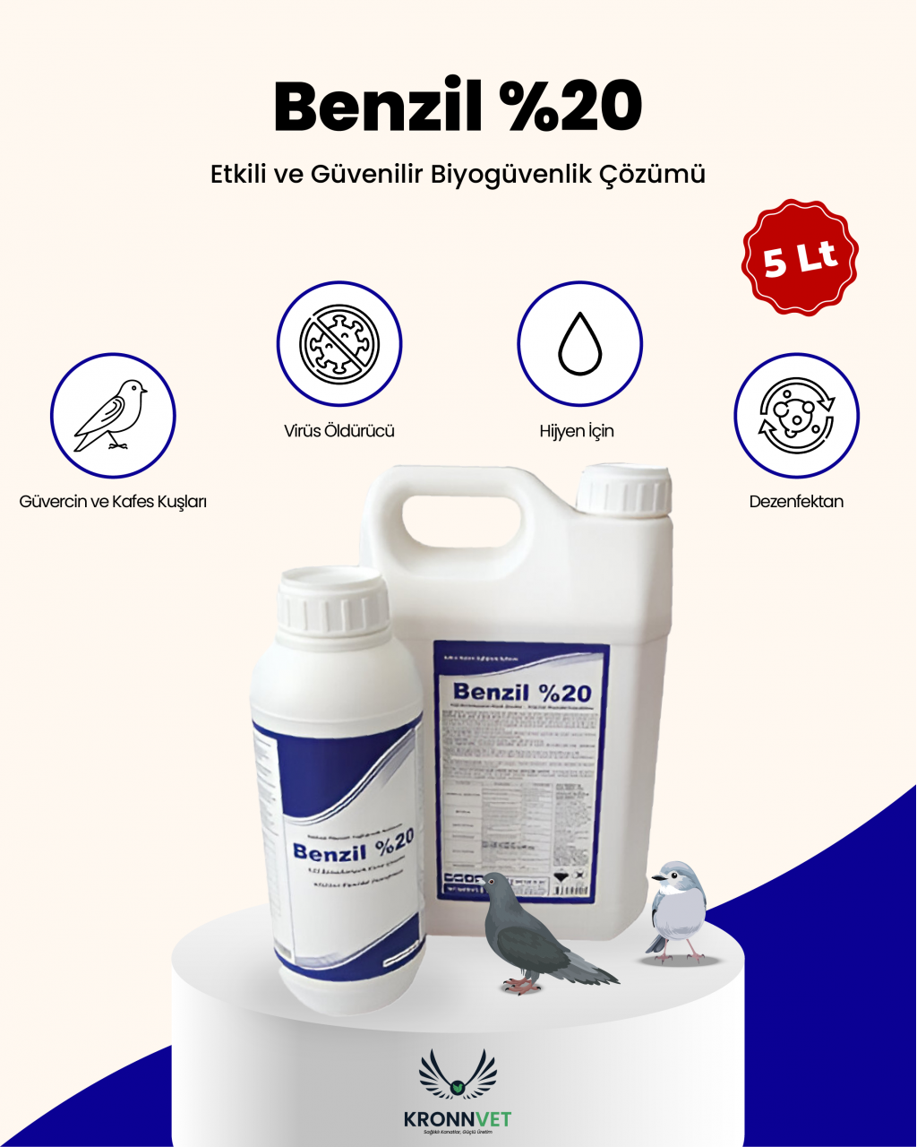 Royal Benzil %20 5 Litre Dezenfektan Royal Benzil %20 5 Litre Dezenfektan