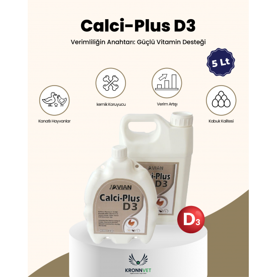 Calci Plus D3 5 L Kanatlılar İçin Kalsiyum Desteği