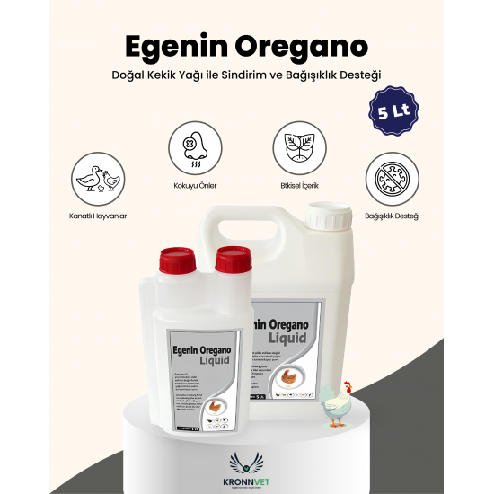 Egenin Oregano 5 lt. tüm kanatlılarda doğal destek