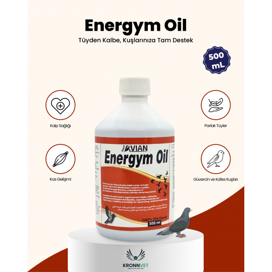 Royal İlaç Energym Oil 500 ML Güvercin Ve Kafes Kuşlarında Üstün Kaliteli Yağlar