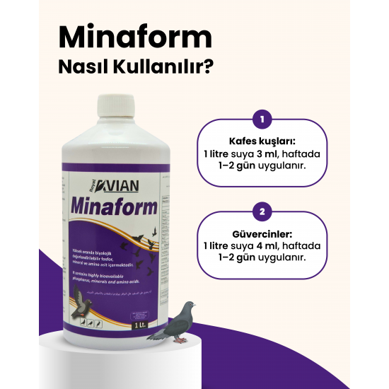 Minaform 500 ml kanatlılar için birbirini galama ve fosfor