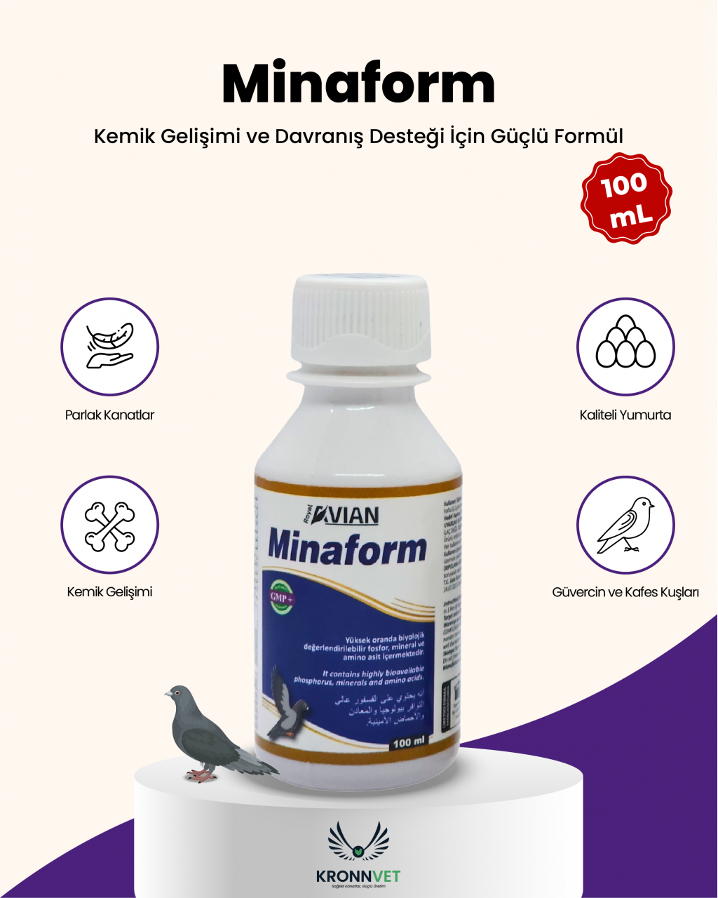 Royal İlaç Calcimax-Minaform 100 ML Kafes Kuşlarında Kabuk Ve Fosfor Desteği Royal İlaç Calcimax-Minaform 100 ML Kafes Kuşlarında Kabuk Ve Fosfor Desteği
