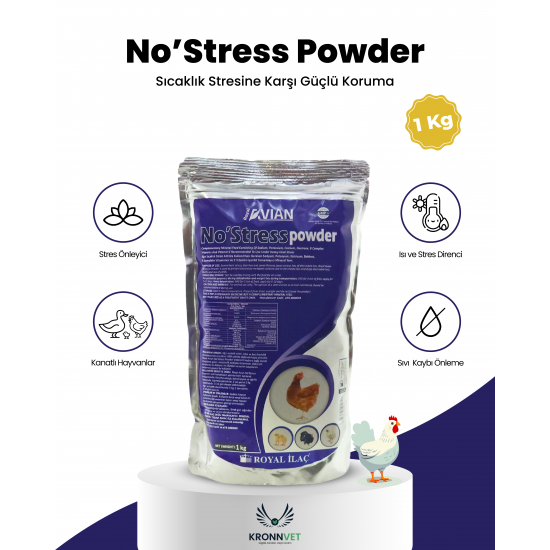 No Stress Powder 1 Kg Kanatlılarda Elektrolit Yem Katkısı