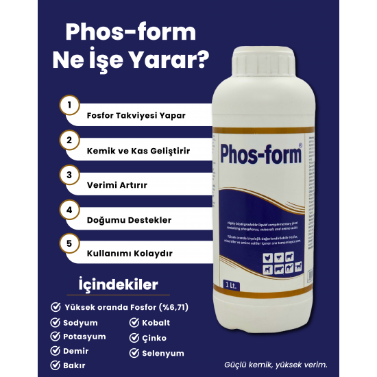 Royal İlaç Phos Form 5 L Kanatlılarda Gagalama Kabuk Ve Amino Asit
