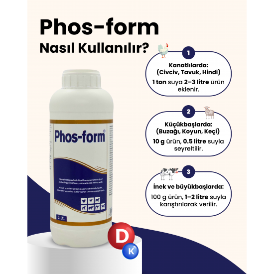 Royal İlaç Phos Form 5 L Kanatlılarda Gagalama Kabuk Ve Amino Asit