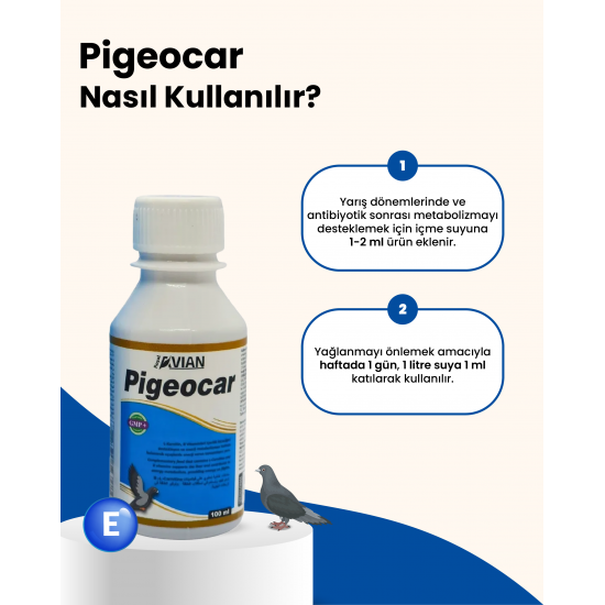 Royal İlaç Pigeocar 100 ML Kafes Kuşlarında Karaciğer Desteği
