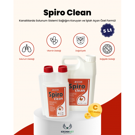 Spiro Clean 5 lt. kanatlılar için solunum desteği