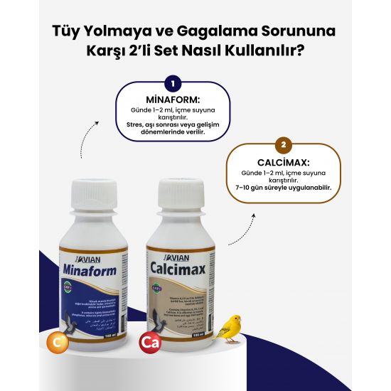 Tüy Yolmaya ve Gagalama Sorunlarına Karşı Güçlü 2’li Set