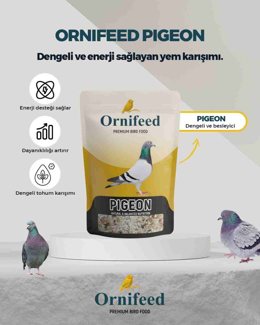 Ornifeed Pigeon Güvercin Maması 1 Kg | Profesyonel Güvercin Yumurta Maması | Yarış ve Üreme Dönemi İçin Vitaminli Güvercin Yemi Ornifeed Pigeon Güvercin Maması 1 Kg | Profesyonel Güvercin Yumurta Maması | Yarış ve Üreme Dönemi İçin Vitaminli Güvercin Yemi