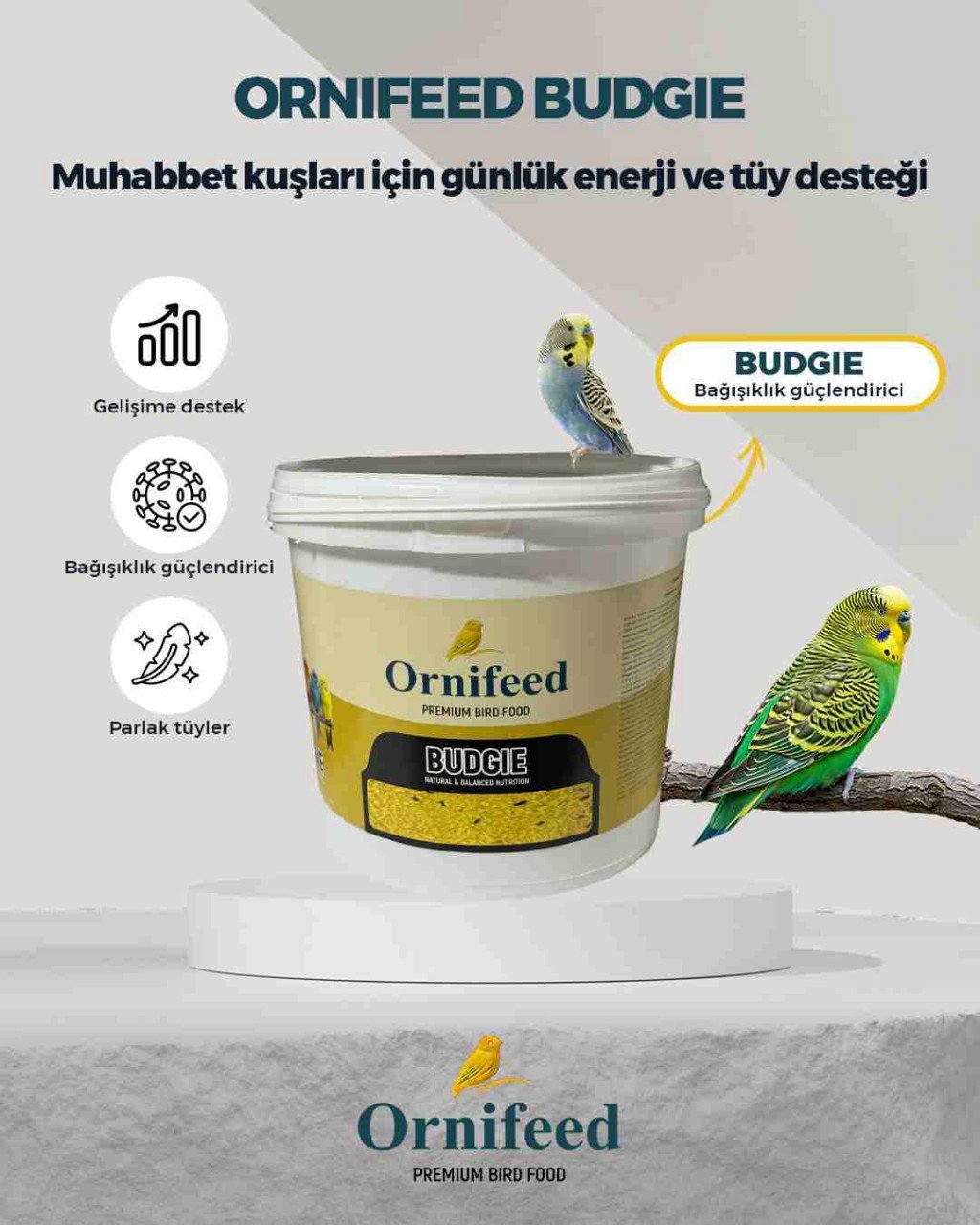 Ornifeed Budgie 5 kg Muhabbet Kuşları için Yumurta Maması