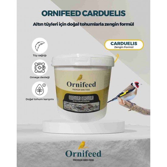 Ornifeed Carduelis Carduelis 5 kg Saka ve Avrupa İspinozları İçin Mama