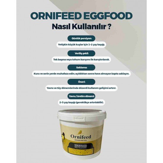 Ornifeed Egg Food Canary Kanaryalar için yumurta maması 5 kg