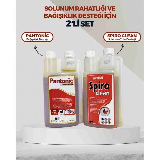 Pantonic ve Spiro Clean 2li set kanatlı bağışıklık ve solunum destek ürünü